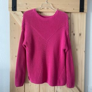 Rachel Zoe Hot Pink Chunky Knit Sweater